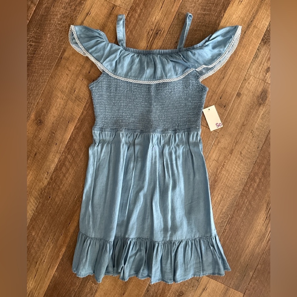 SO Blue Ruffle Midi Dress - Picture 4 of 6